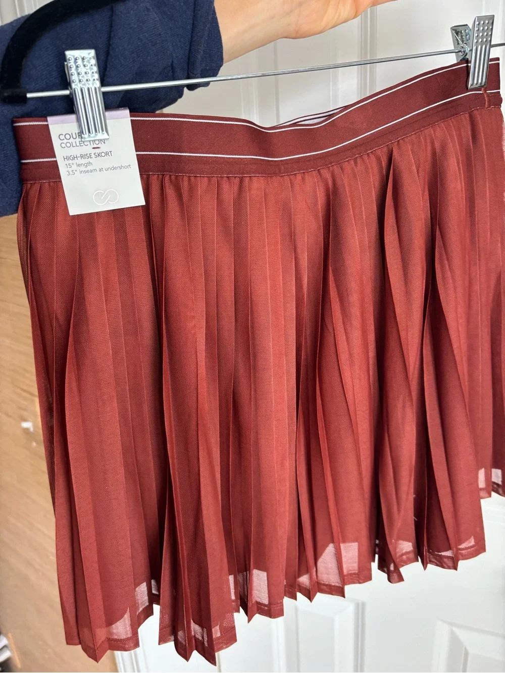 CALIA by Carrie Underwood Rust Red Pleated Skater Skirt - Picture 4 of 4